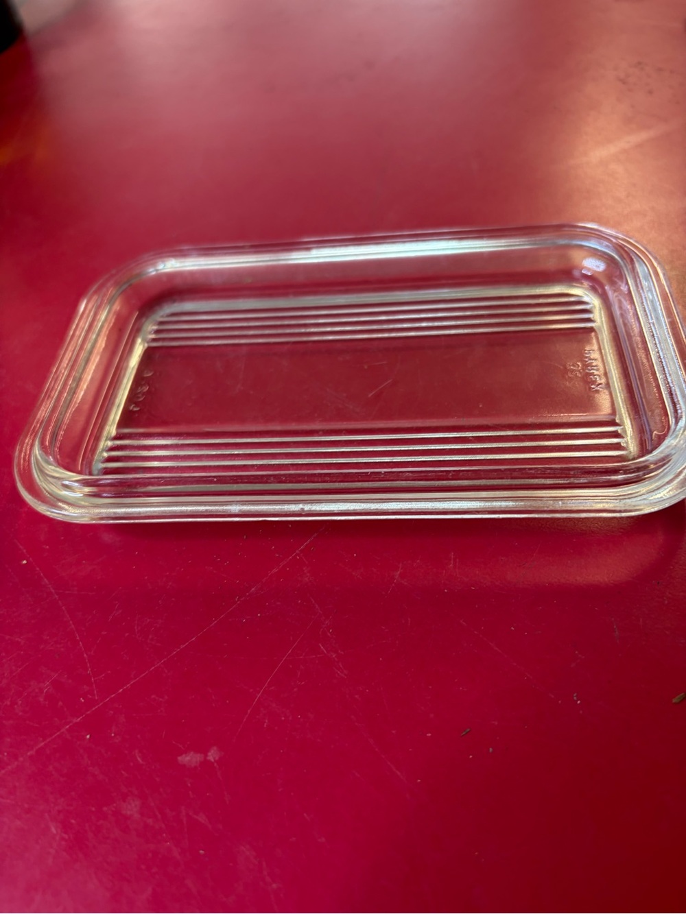 Pyrex Clear Glass Rectangular Butter Dish Lid - Clear